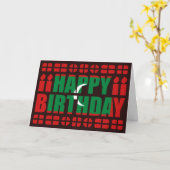 Carte d'anniversaire avec drapeau des Maldives (Fleur jaune)