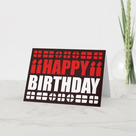 Carte d'anniversaire avec drapeau indonésien (Devant)