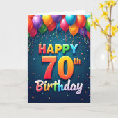 Carte d'anniversaire avec explosion de confettis (Fleur jaune)