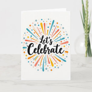 Carte d'anniversaire avec explosion de confettis