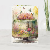 Carte d'anniversaire avec fabuleux gâteau dans la  (Dos)