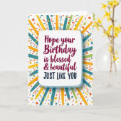 Carte d'anniversaire avec feux d'artifice doux (Fleur jaune)