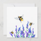 Carte d'anniversaire avec fleurs et abeilles de pr (Dos)