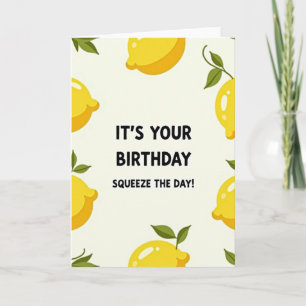 Carte d'anniversaire avec fruits jaunes