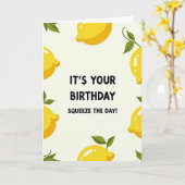 Carte d'anniversaire avec fruits jaunes (Fleur jaune)