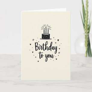 Carte d'anniversaire avec gâteau lumineux