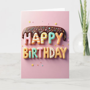Carte d'anniversaire avec glaçage doux