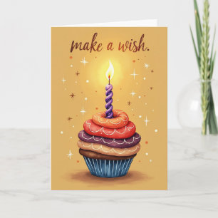 Carte d'anniversaire avec glaçage vibrant