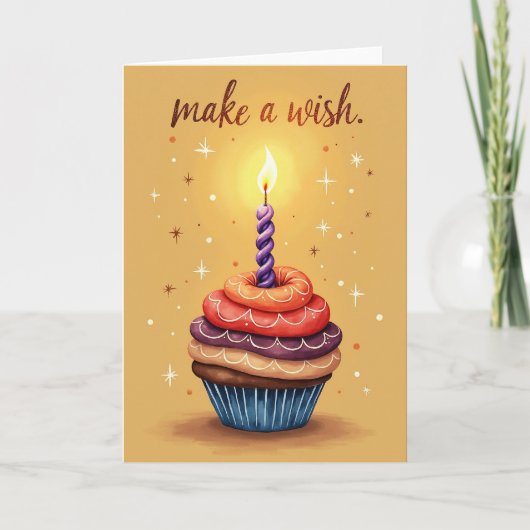 Carte d'anniversaire avec glaçage vibrant (Devant)