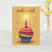 Carte d'anniversaire avec glaçage vibrant (Fleur jaune)