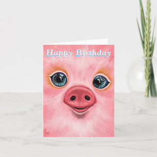 Carte d'anniversaire avec Happy Baby Piglet