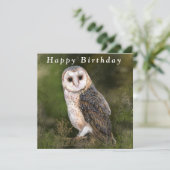 Carte d'anniversaire avec hibou (Debout devant)