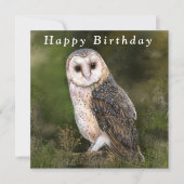 Carte d'anniversaire avec hibou (Devant)