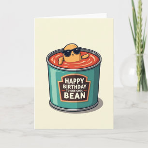 Carte d'anniversaire avec illustration Cool Bean