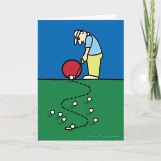 Carte d'anniversaire avec illustration de golfeur