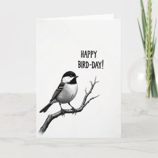 Carte d'anniversaire avec illustration d'oiseau