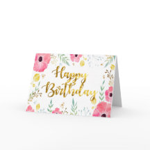 Carte d'anniversaire avec la police de feuille