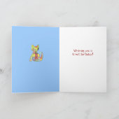 Carte d'anniversaire avec le chat de patchwork (Intérieur)