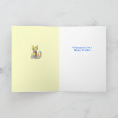 Carte d'anniversaire avec le chat de patchwork (Intérieur)