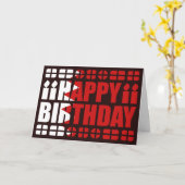 Carte d'anniversaire avec le drapeau de Bahreïn (Fleur jaune)