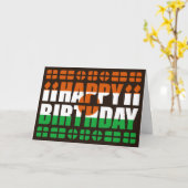 Carte d'anniversaire avec le drapeau du Niger (Fleur jaune)