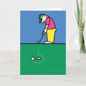 Carte d'anniversaire avec le thème de golf (Devant)