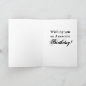 Carte d'anniversaire : Avec le type faisant le (Intérieur)
