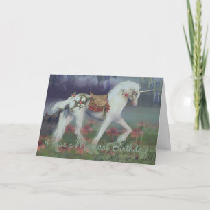 Carte d'anniversaire avec licorne, carte d'Imagina