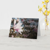 Carte d'anniversaire avec magnolia (Fleur jaune)