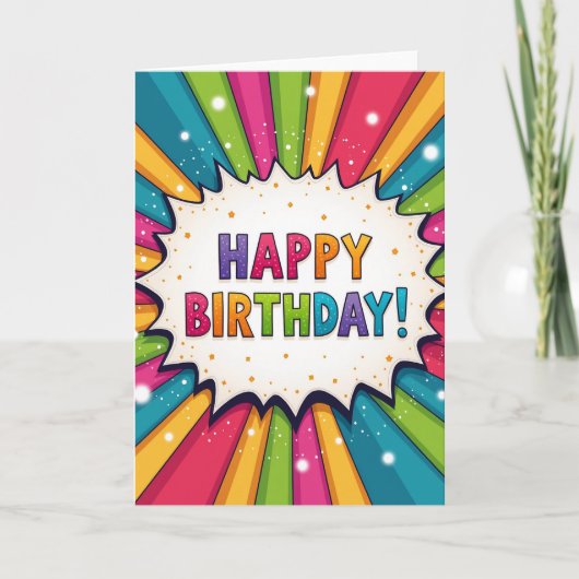 Carte d'anniversaire avec message joyeux (Devant)