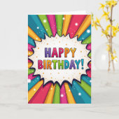 Carte d'anniversaire avec message joyeux (Fleur jaune)