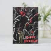 Carte d'anniversaire avec Musique de Jazz - Peintu (Debout devant)