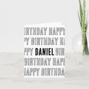 carte d'anniversaire avec nom (3-6 lettres)