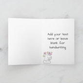 Carte d'anniversaire avec nom personnalisé Licorne (Intérieur)