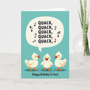 Carte d'anniversaire avec oiseaux de dessin animé