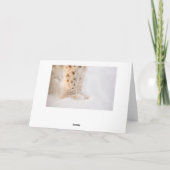 Carte d'anniversaire avec pattes de lynx dorés mol (Dos)