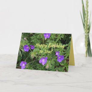 Carte d'anniversaire avec photo de fleur d'Alaska