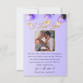 Carte d'anniversaire avec photo de fleurs violette (Devant)