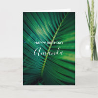 Carte d'anniversaire avec photo en gros plan de fe