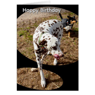 Carte d'anniversaire avec pop-up de dalmatien