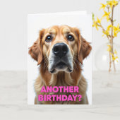 Carte d'anniversaire avec portrait de chien (Fleur jaune)