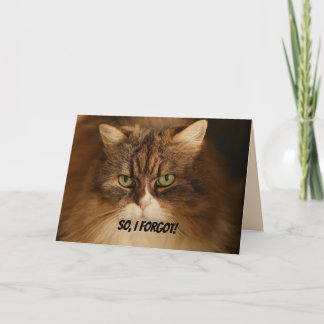 CARTE D'ANNIVERSAIRE AVEC RETARD - RANCUNE OU BAIS