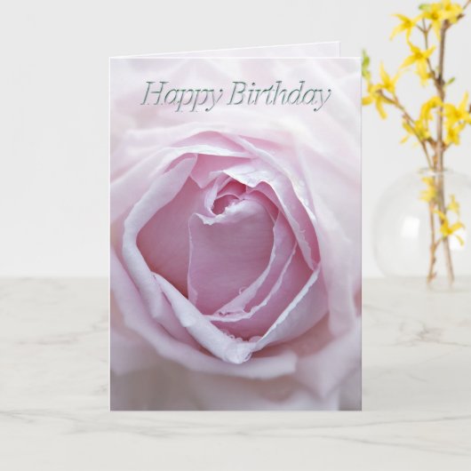 Carte d'anniversaire avec rose (Fleur jaune)
