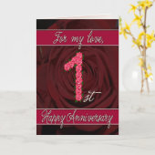 carte d'anniversaire avec roses et feuilles (Fleur jaune)