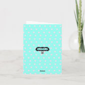 Carte d'anniversaire avec Souris Mignonne (Teal) (Dos)