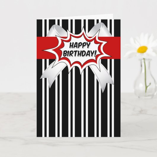 Carte d'anniversaire avec style de bande dessinée (Petite plante)