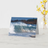 Carte d'anniversaire avec surf (Fleur jaune)