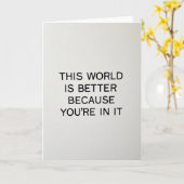 Carte d'anniversaire avec texte affirmatif (Fleur jaune)