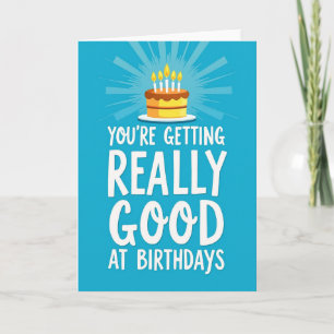 Carte d'anniversaire avec texte ludique