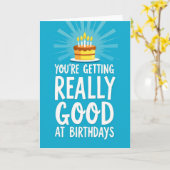 Carte d'anniversaire avec texte ludique (Fleur jaune)